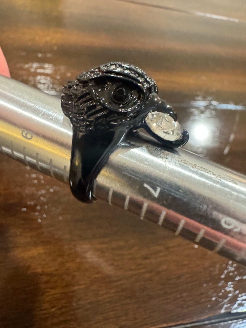 Kurt Geiger Pave Eagle Crystal Cocktail Ring - Picture 5 of 6